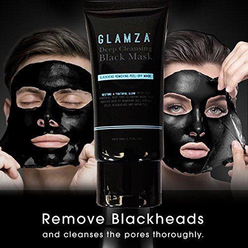 Glamza Charcoal Blackhead Remover Peel Off Facial Cleaning Black Face Mask 50g