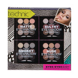 Technic Eyeshadow Palette Nude Bronze Glitter Shimmer & Matte Smokey Eye Compact