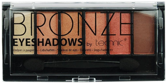 Technic Eyeshadow Palette Nude Bronze Glitter Shimmer & Matte Smokey Eye Compact
