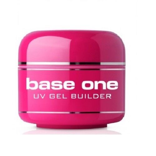 Base One Clear 50g UV Gel Nails Builder Medium Thick File Off Gel by Silcare x 3