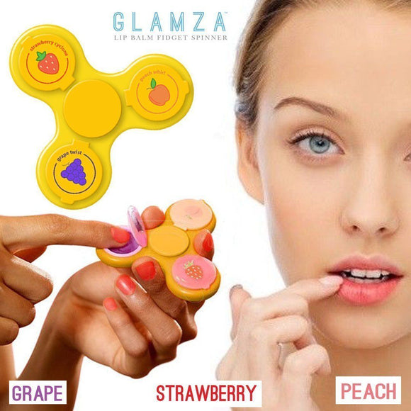 Lip Balm 3 Fruit Flavours Peach Strawberry Grape - for Girls Boys & Adults x 2