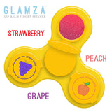 Lip Balm 3 Fruit Flavours Peach Strawberry Grape - for Girls Boys & Adults x 2