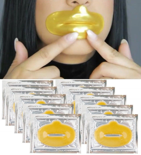 5x Collagen LIPS Crystal GOLD Masks Premium Eye Anti Ageing Wrinkle Skin Care UK