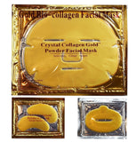 24K Gold Bio Collagen Face Facial Mask Lip Mask Wrinkle Tired Crow Eye Treatment