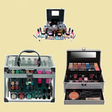 Technic Cosmetic Beauty Vanity Case Make Up Storage Box Girls Xmas Gift Set NEW