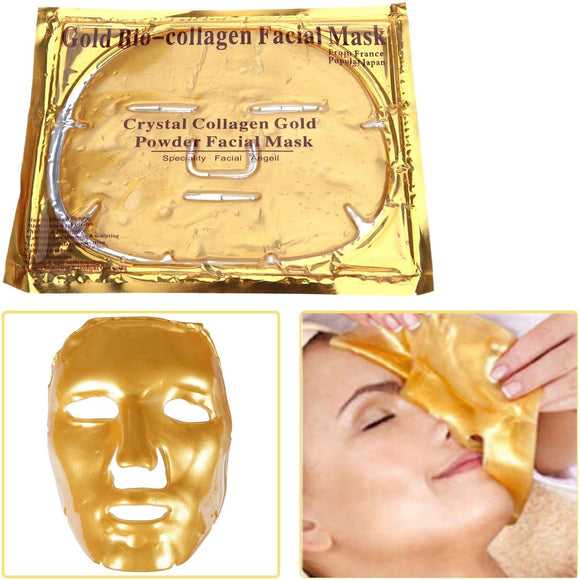 5 x 24K Gold Bio Collagen Face Mask Wrinkle Tired Crow Feet Puffy Eyes Treatment