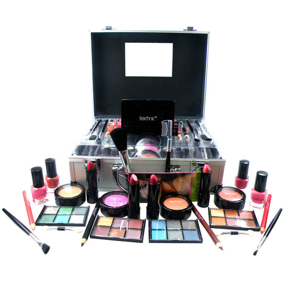 Technic Cosmetic Beauty Vanity Case Make Up Storage Box Ladies Xmas Gift Set