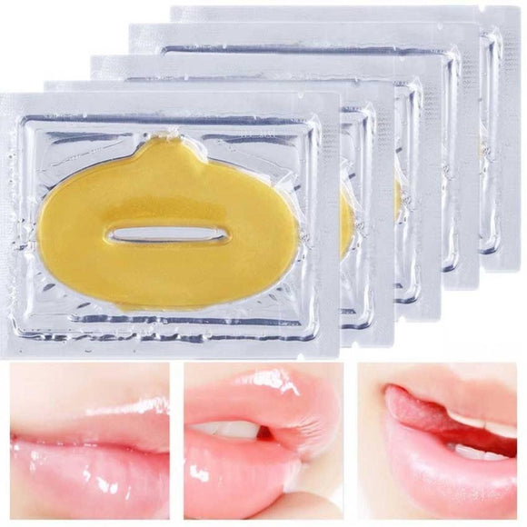 LIP MASKS GOLD CRYSTAL COLLAGEN PATCH ANTI AGEING WRINKLE MOISTURISING x 20