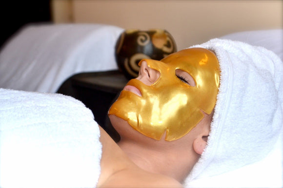 1 x 24K Gold Bio Collagen Face Mask Wrinkle Tired Crow Feet Puffy Eyes Treatment