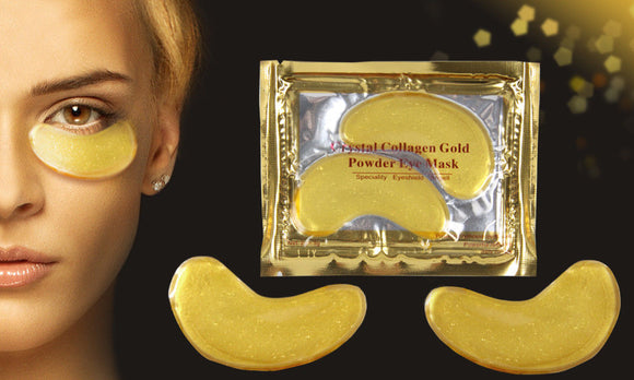 Gold Eye Mask Patches Collagen Crystal Gel Powder Bio Pad Face Anti Aging